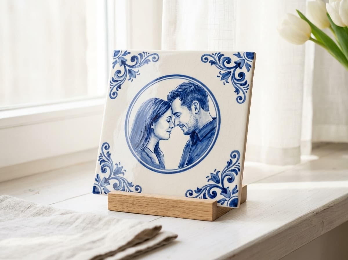 Delft Blue Photo Tile