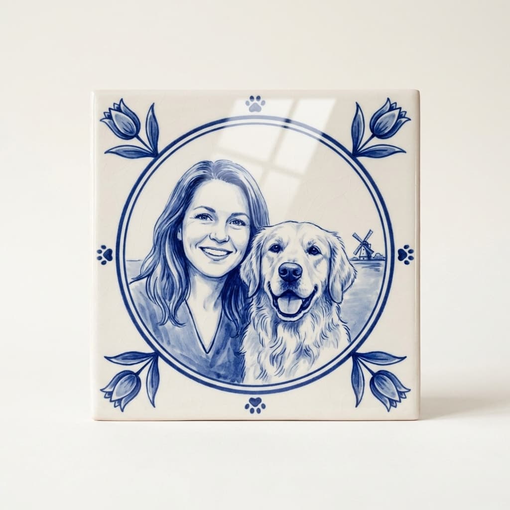 Delfts blauw fototegeltje, productfoto 1 uit de webwinkel