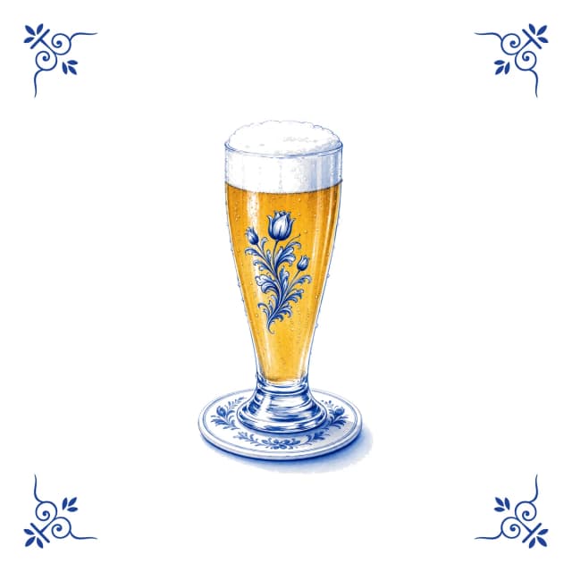 Dutch beer, Delft blue tile