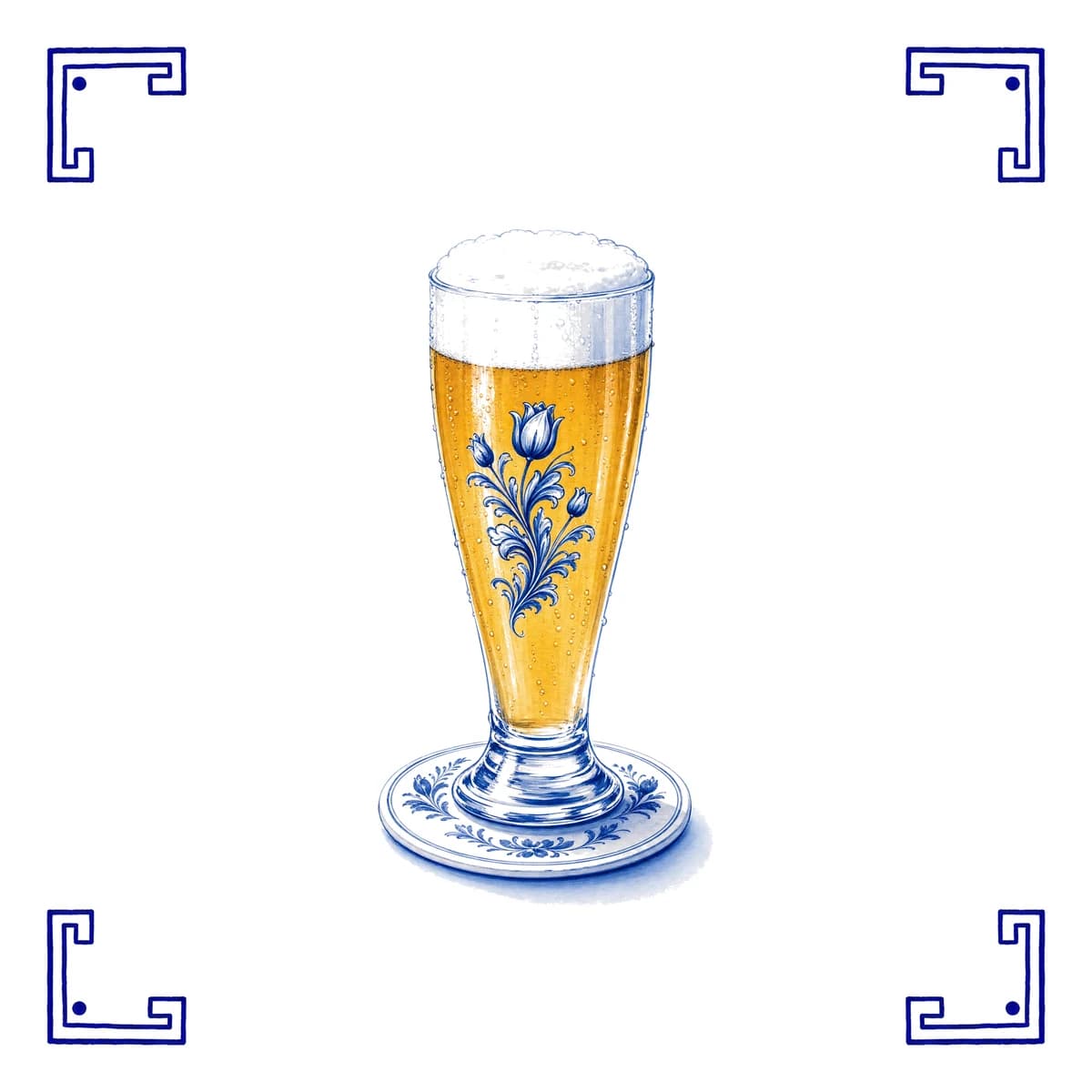 Dutch beer – Delft blue tile