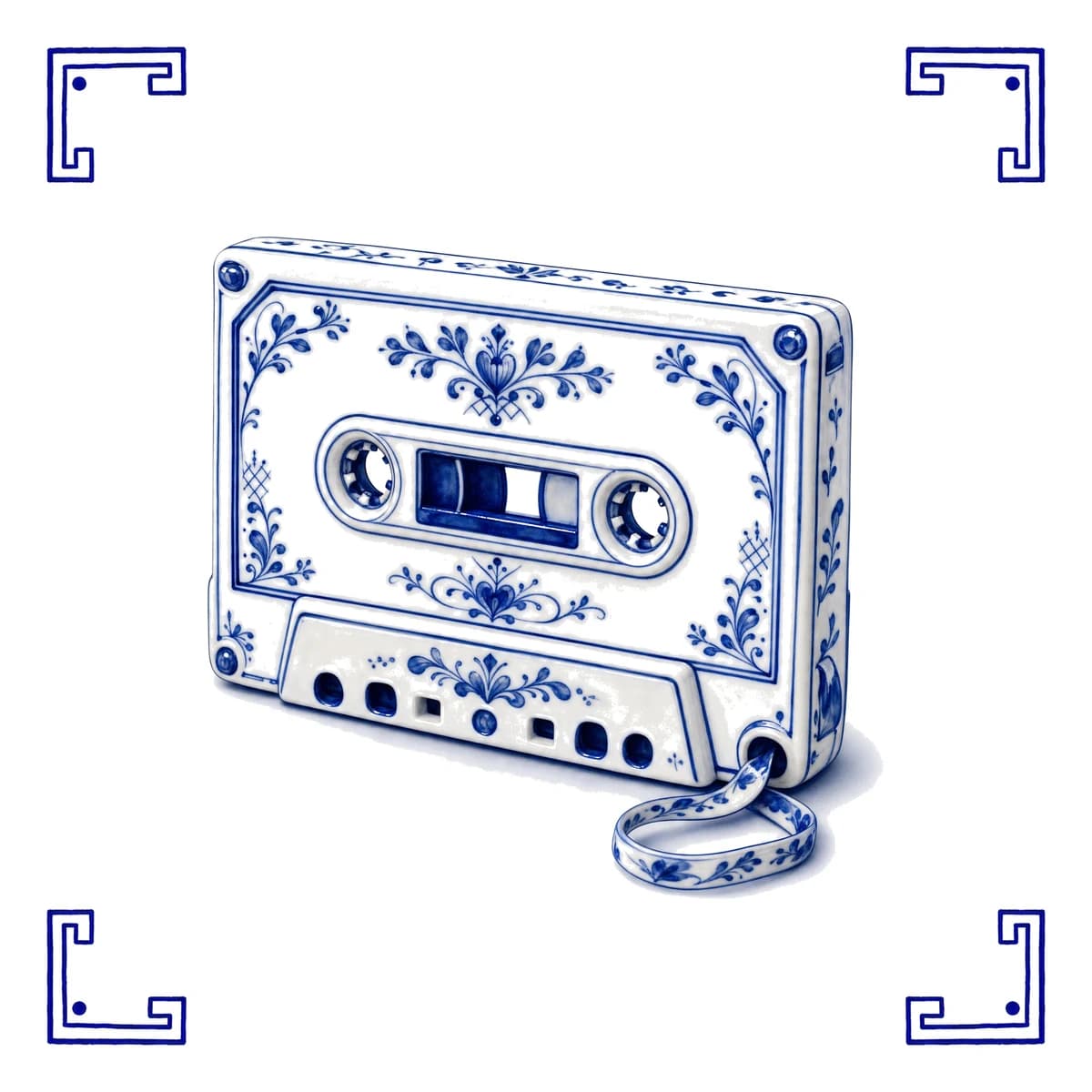 Cassette tape – Delft blue tile