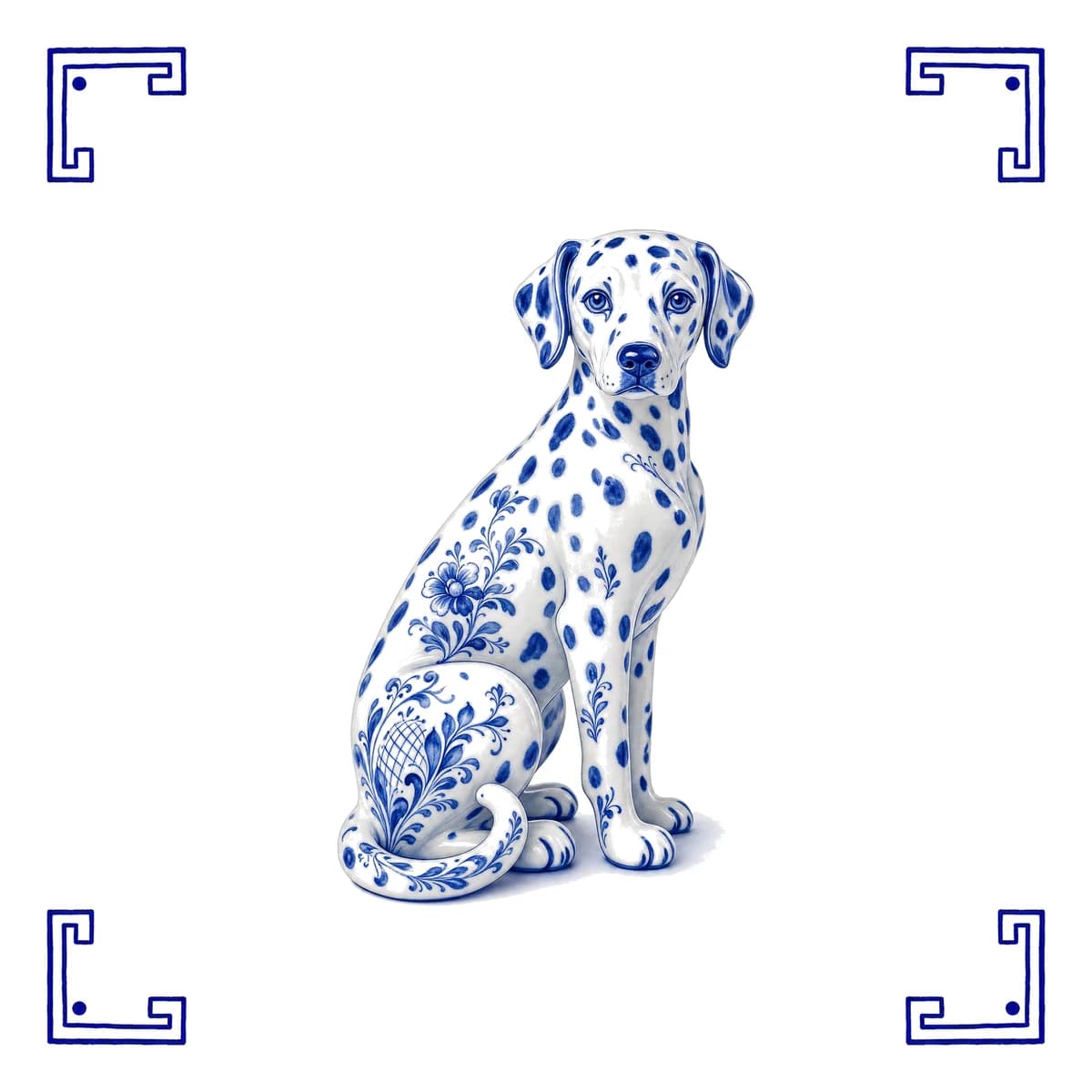 Dalmatian – Delft blue tile