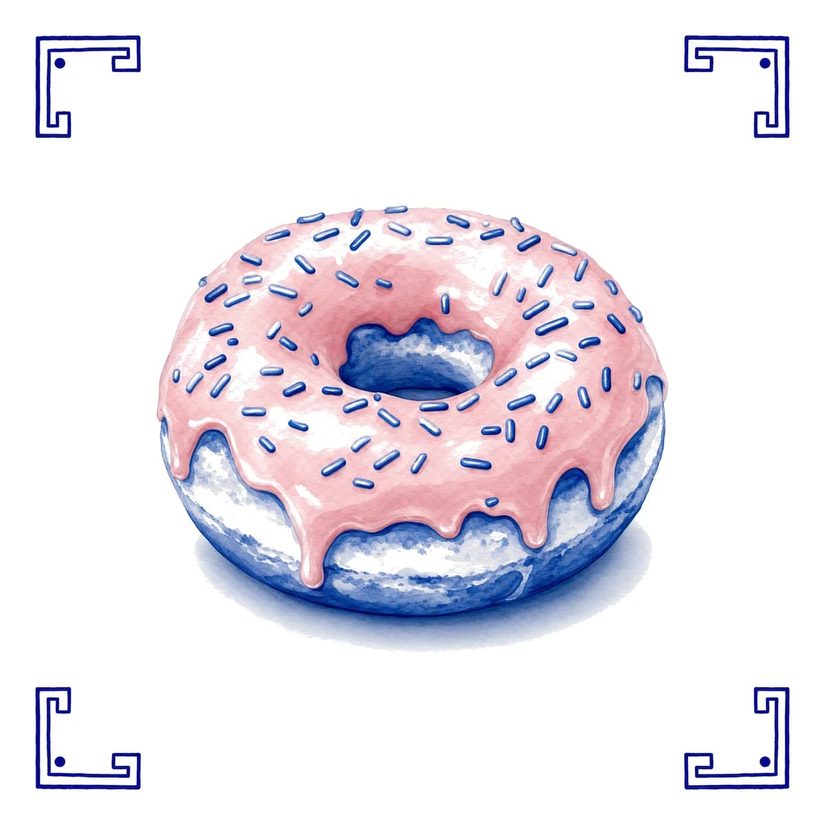 Donut – Delft blue tile