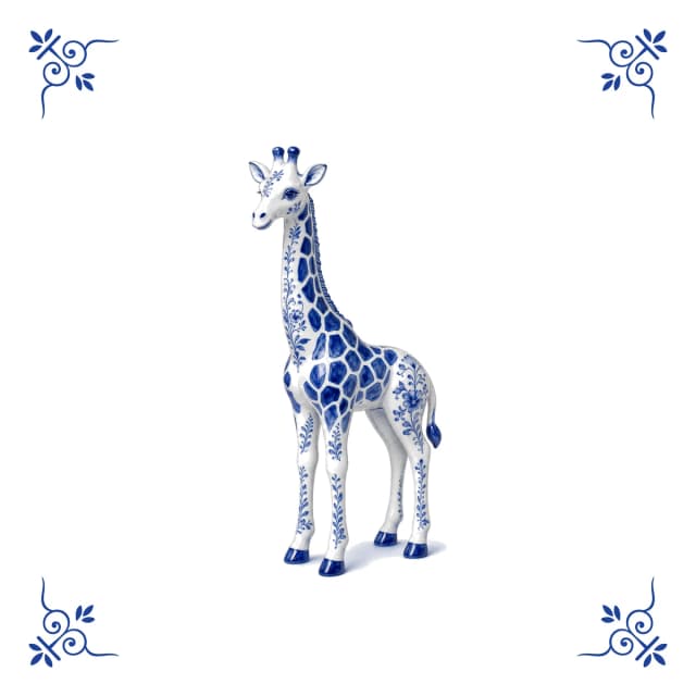 Giraffe, Delft blue tile