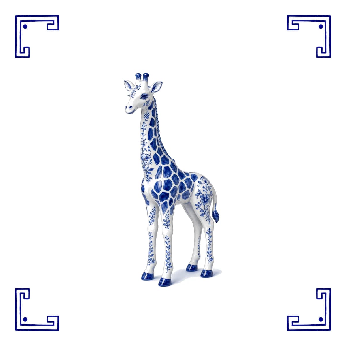Giraffe – Delft blue tile