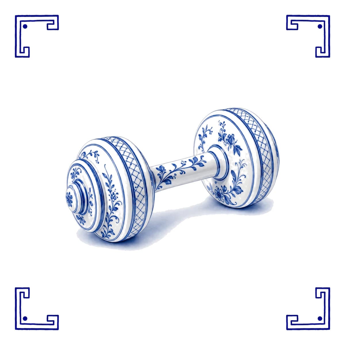 Dumbbell – Delft blue tile