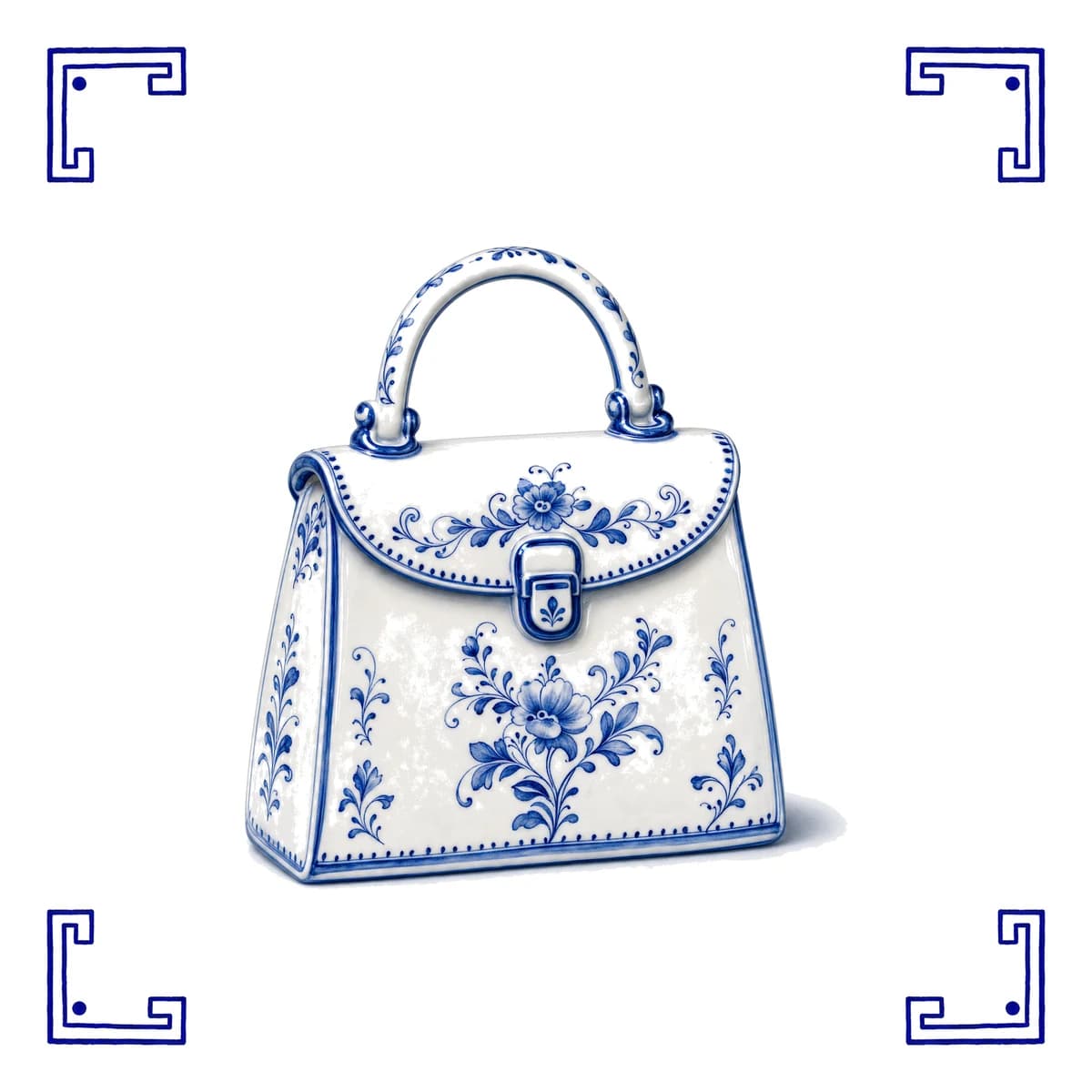 Handbag – Delft blue tile