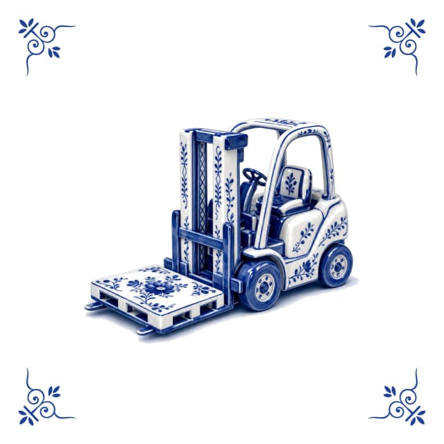 Forklift, Delft blue tile