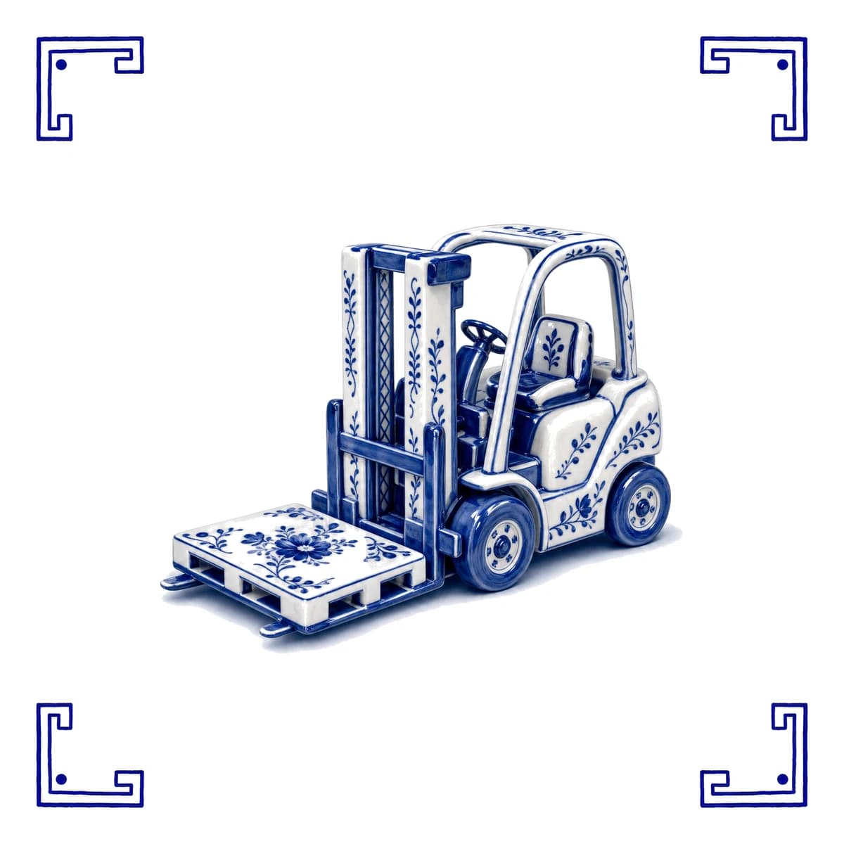 Forklift – Delft blue tile