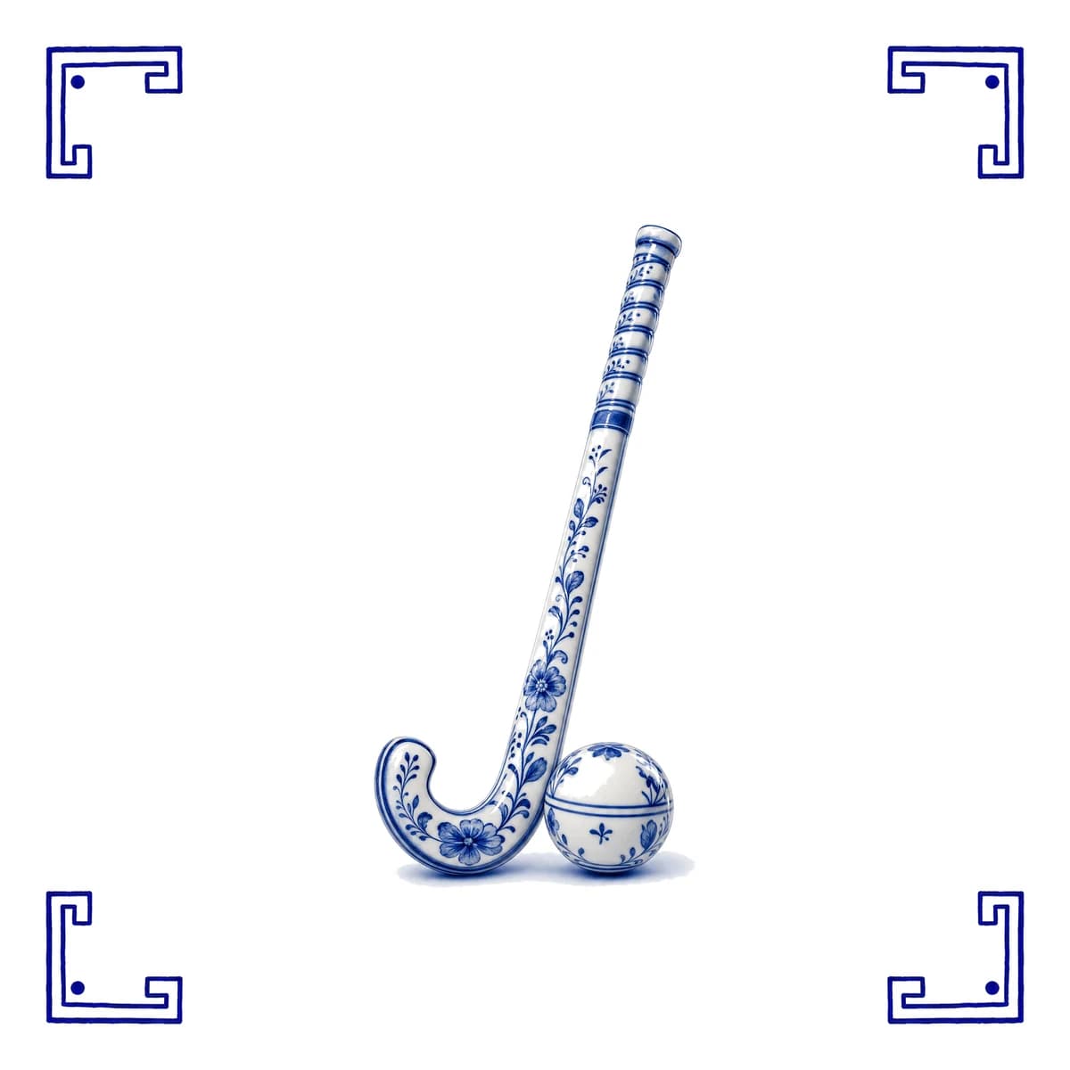 Field hockey stick – Delft blue tile