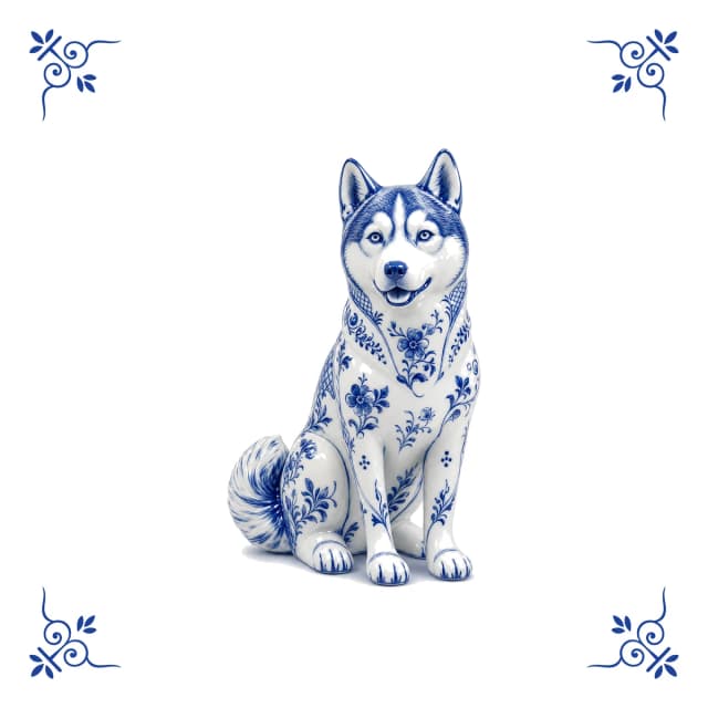 Husky, Delft blue tile