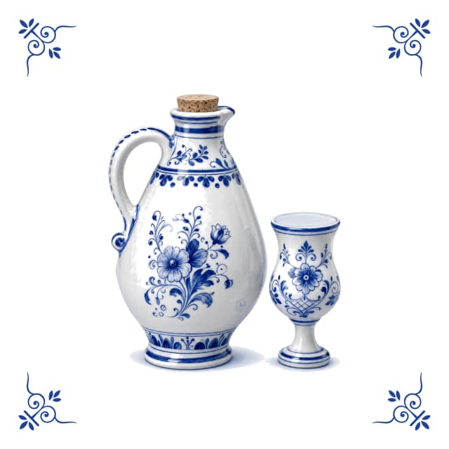 Jenever jug, Delft blue tile
