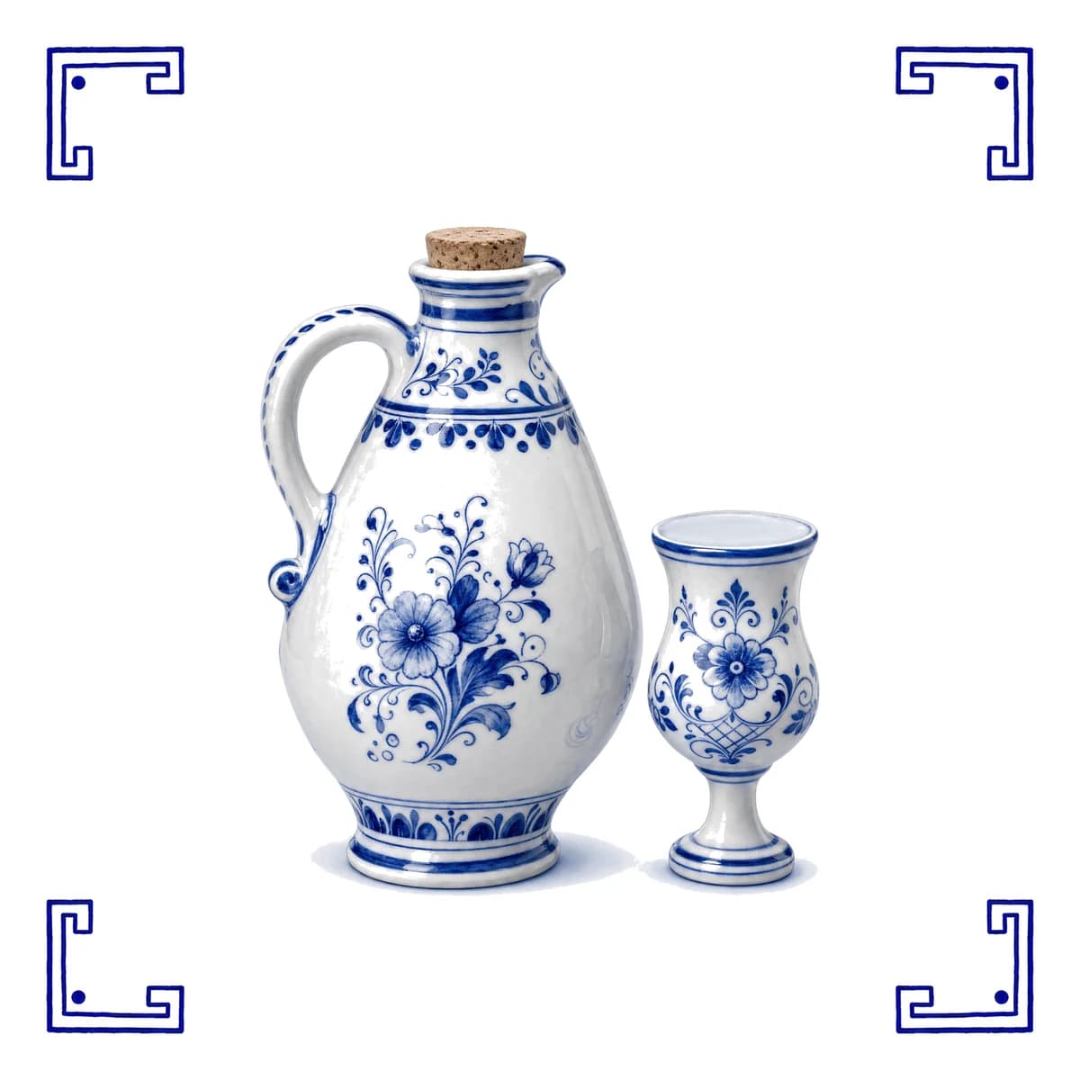 Jenever jug – Delft blue tile