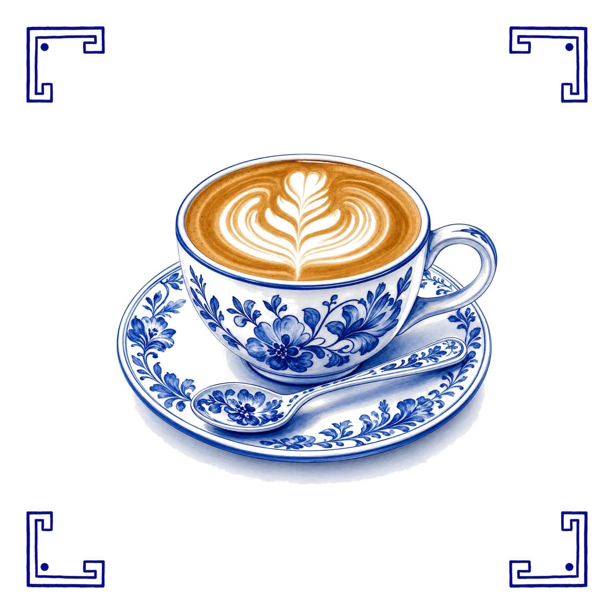 Coffee – Delft blue tile