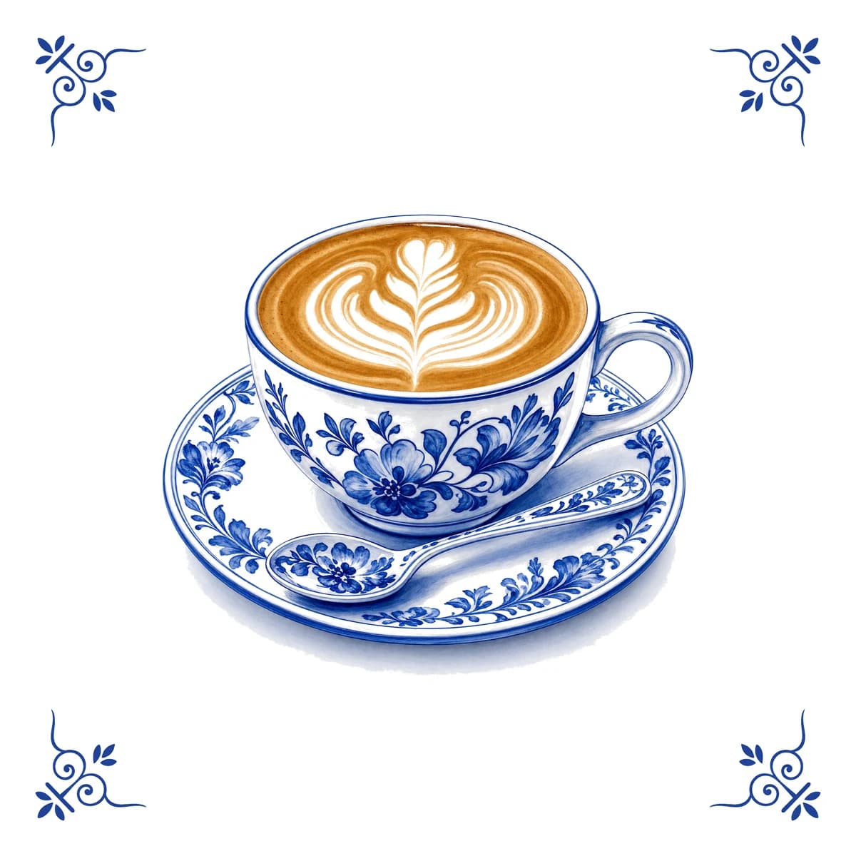 Coffee – Delft blue tile
