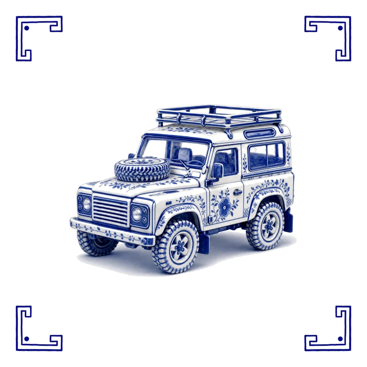 Classic Land Rover – Delft blue tile