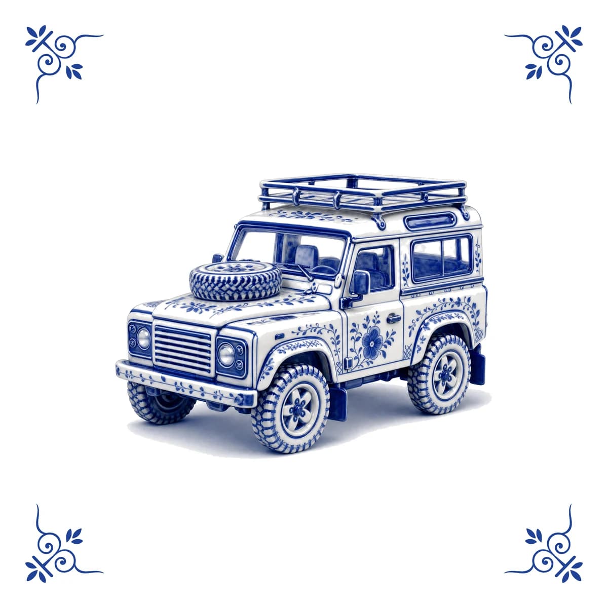 Classic Land Rover – Delft blue tile