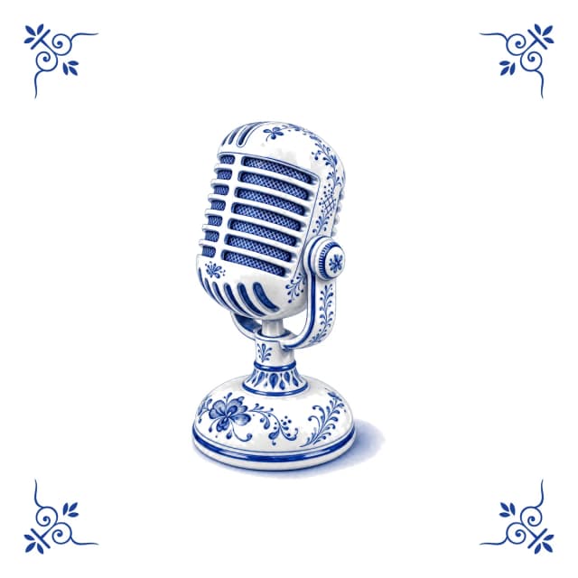 Microphone, Delft blue tile
