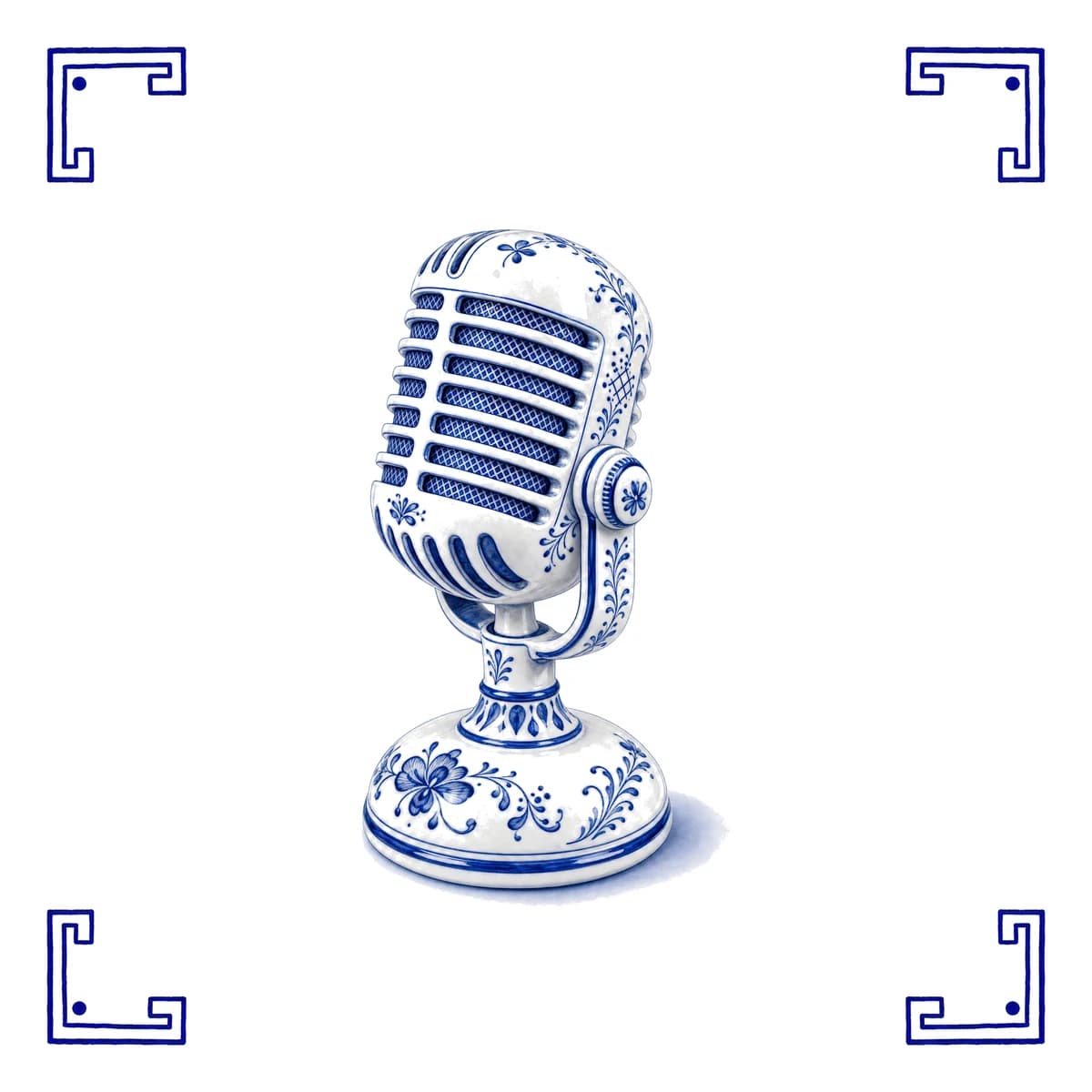 Microphone – Delft blue tile
