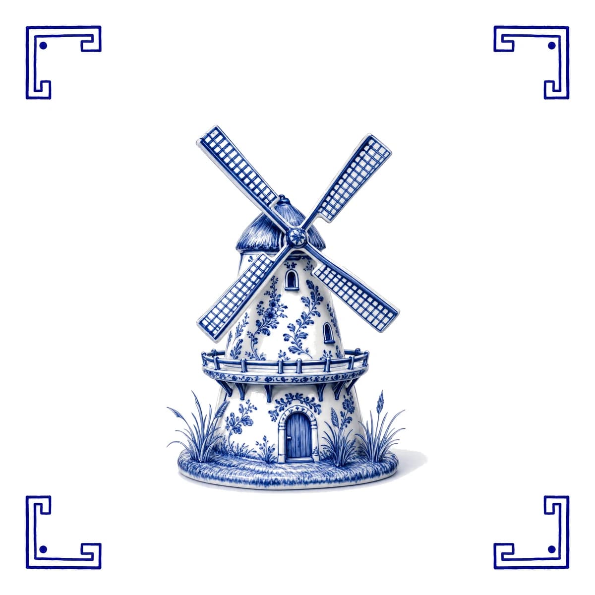 Windmill – Delft blue tile