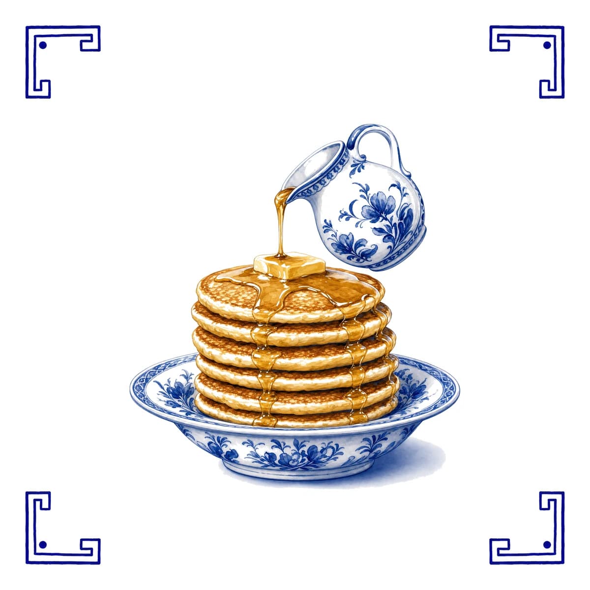 Pancakes – Delft blue tile