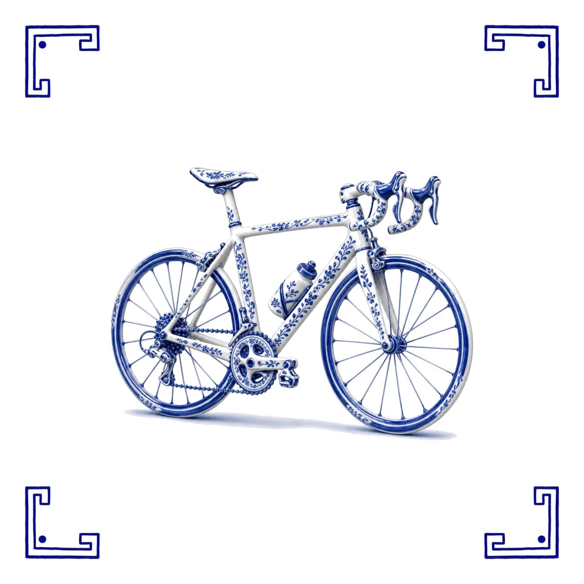 Road bike – Delft blue tile