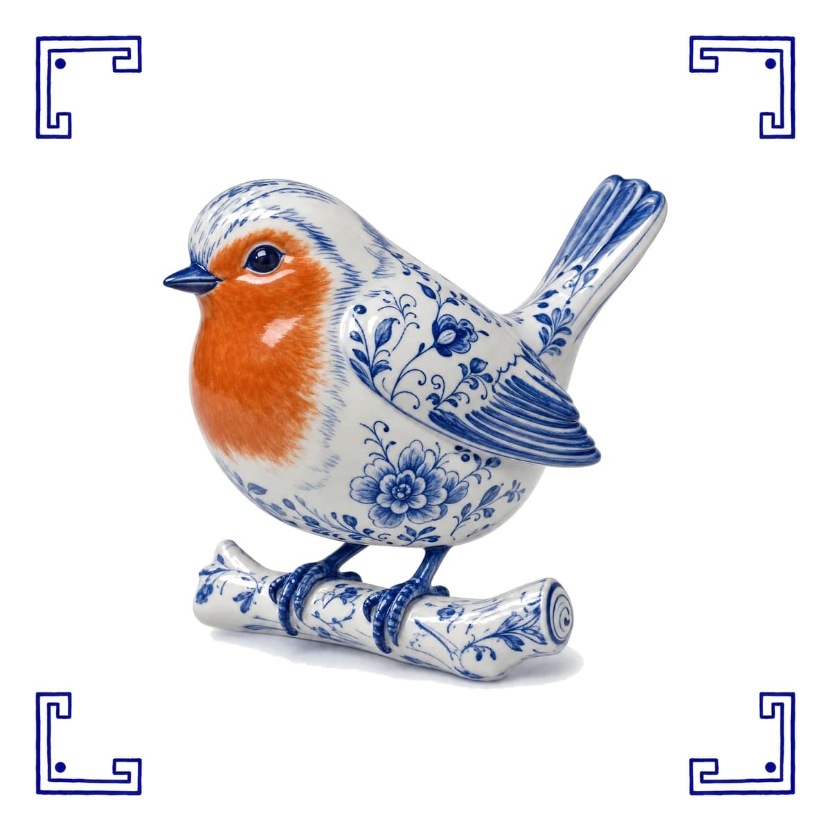 Robin – Delft blue tile