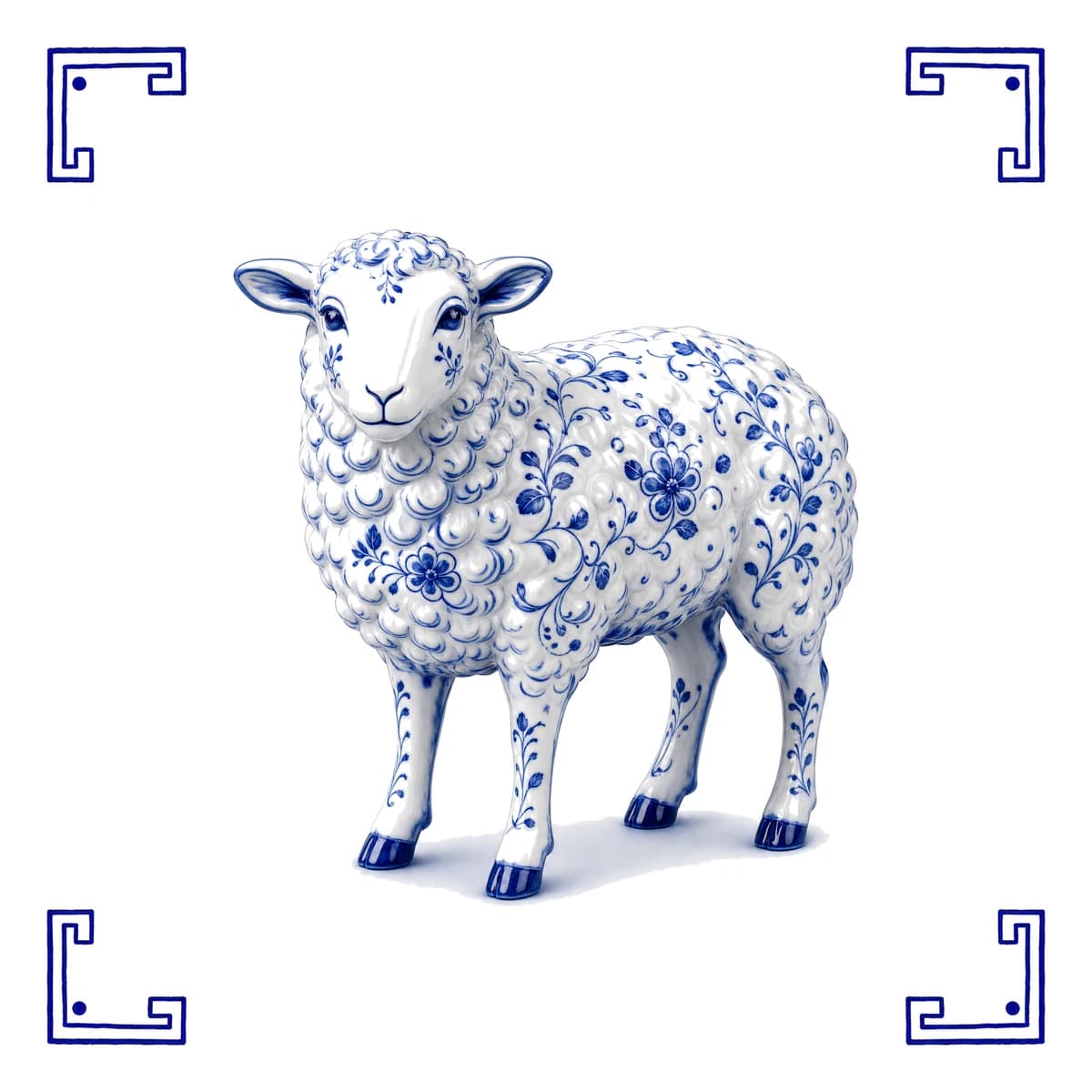Sheep – Delft blue tile