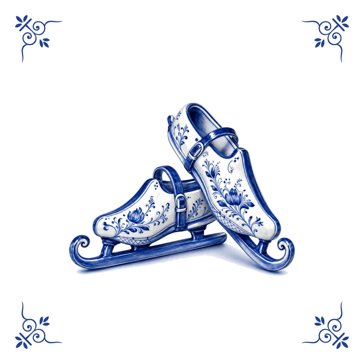 Ice skates – Delft blue tile
