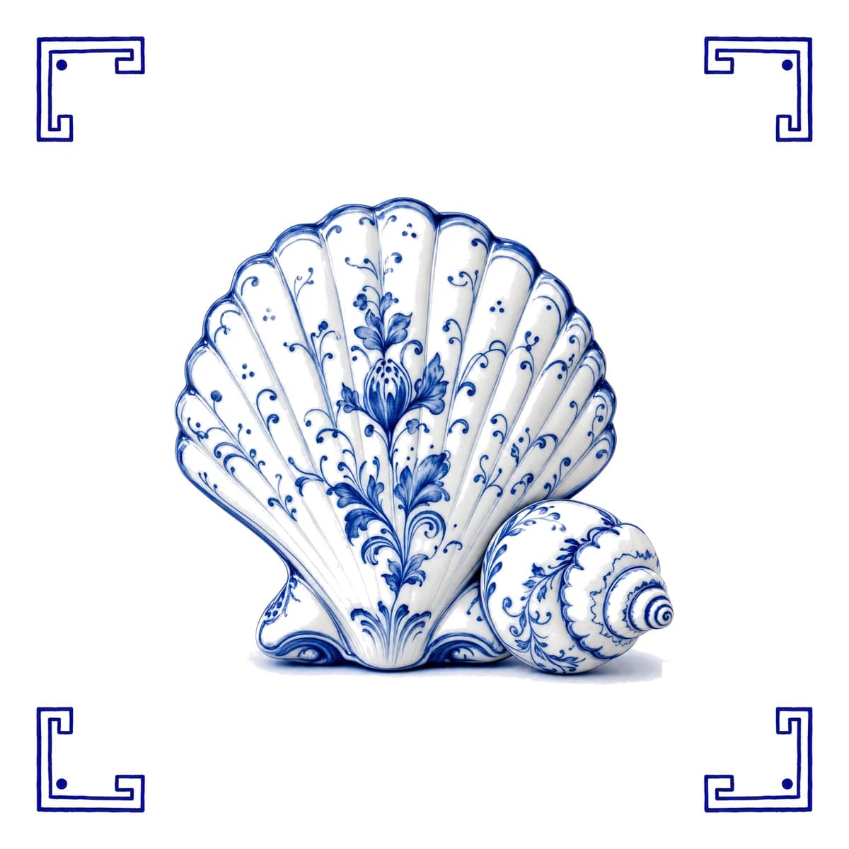 Seashell – Delft blue tile