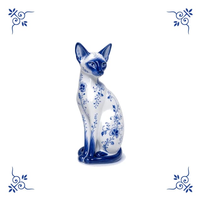 Siamese cat, Delft blue tile