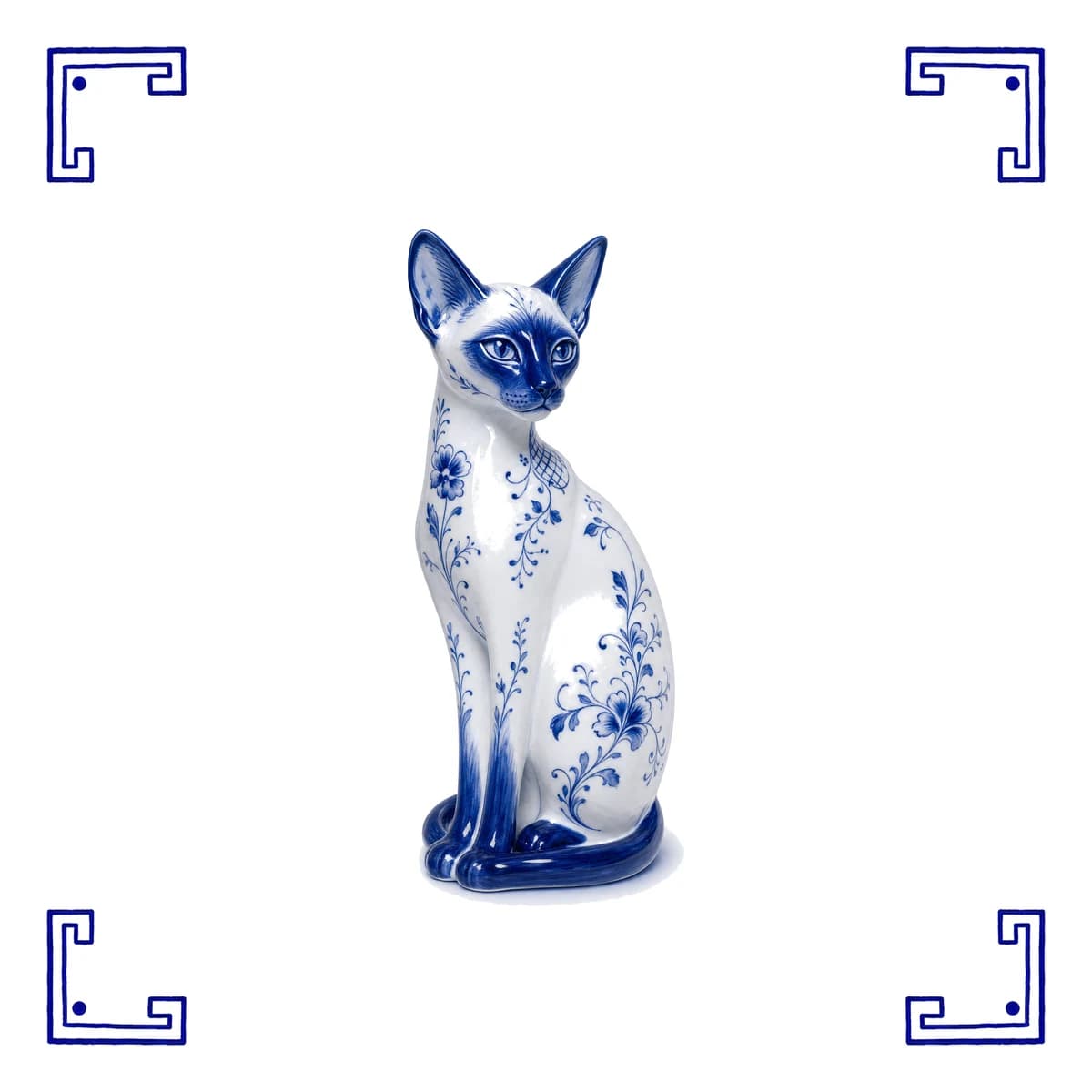 Siamese cat – Delft blue tile