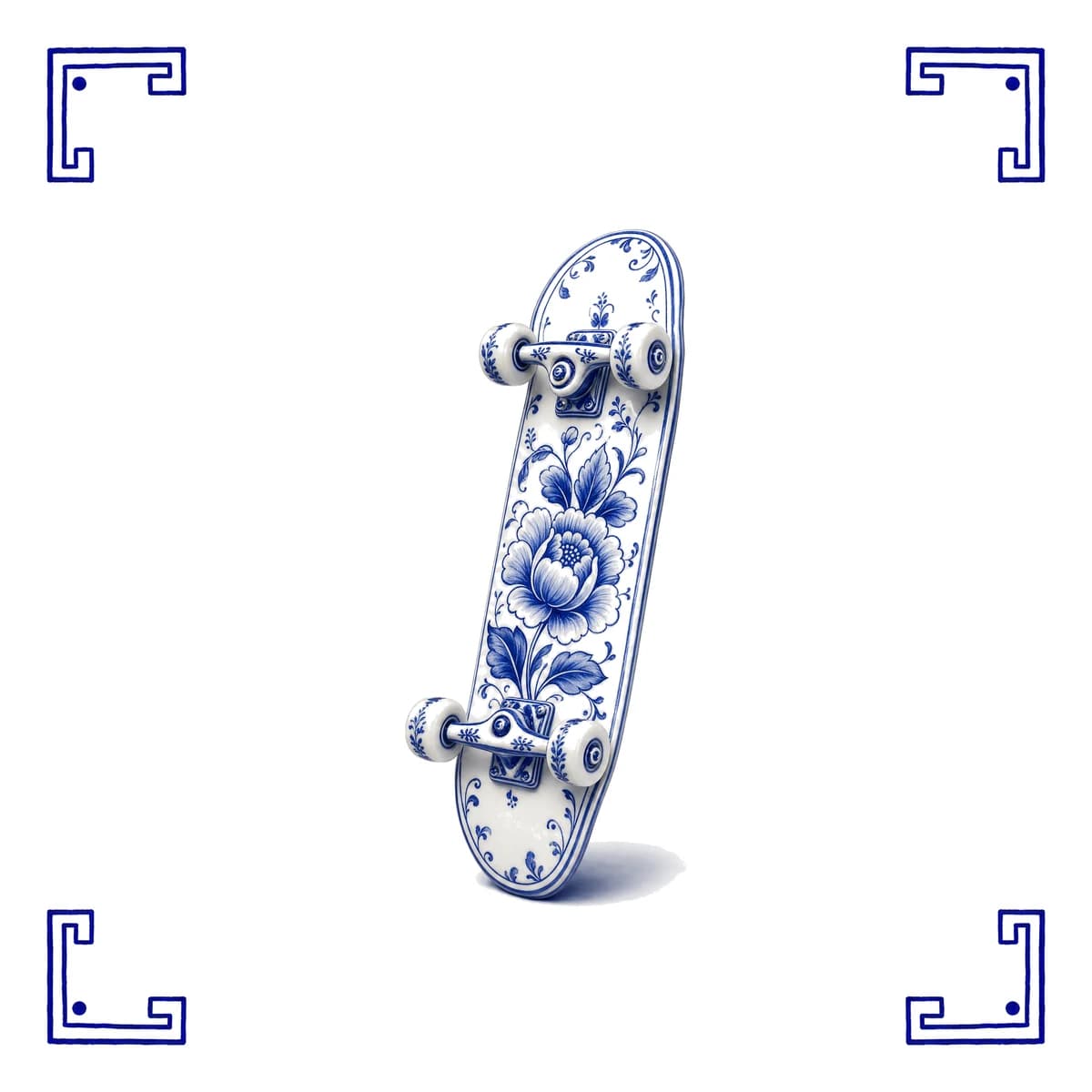 Skateboard – Delft blue tile