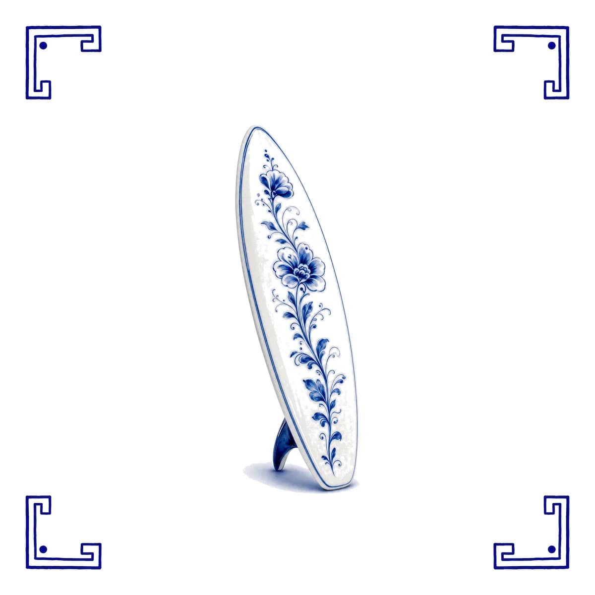Surfboard – Delft blue tile