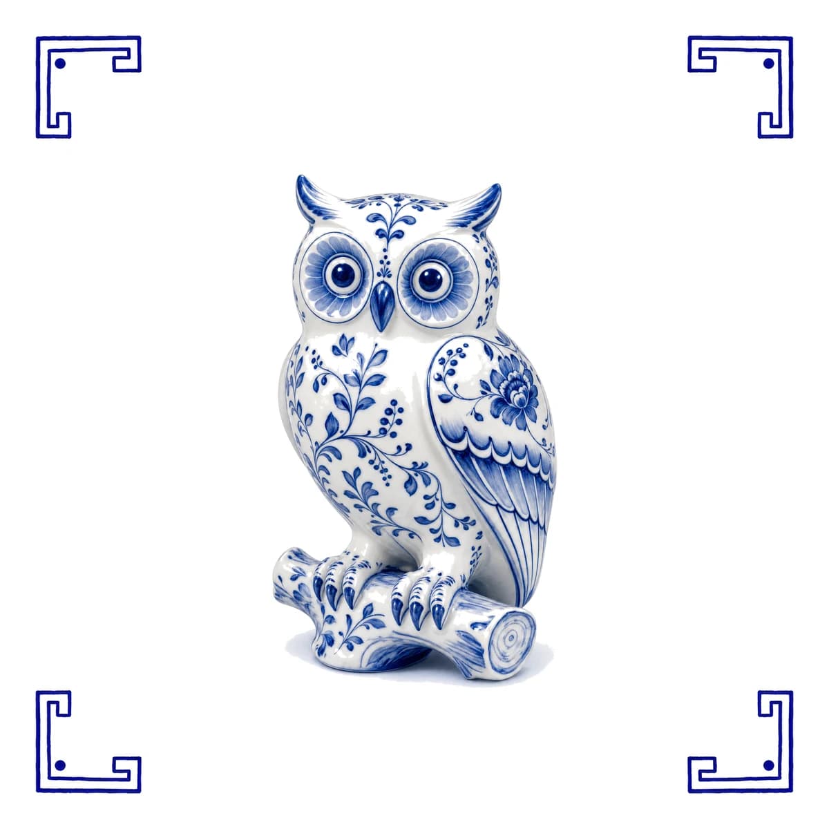 Owl – Delft blue tile