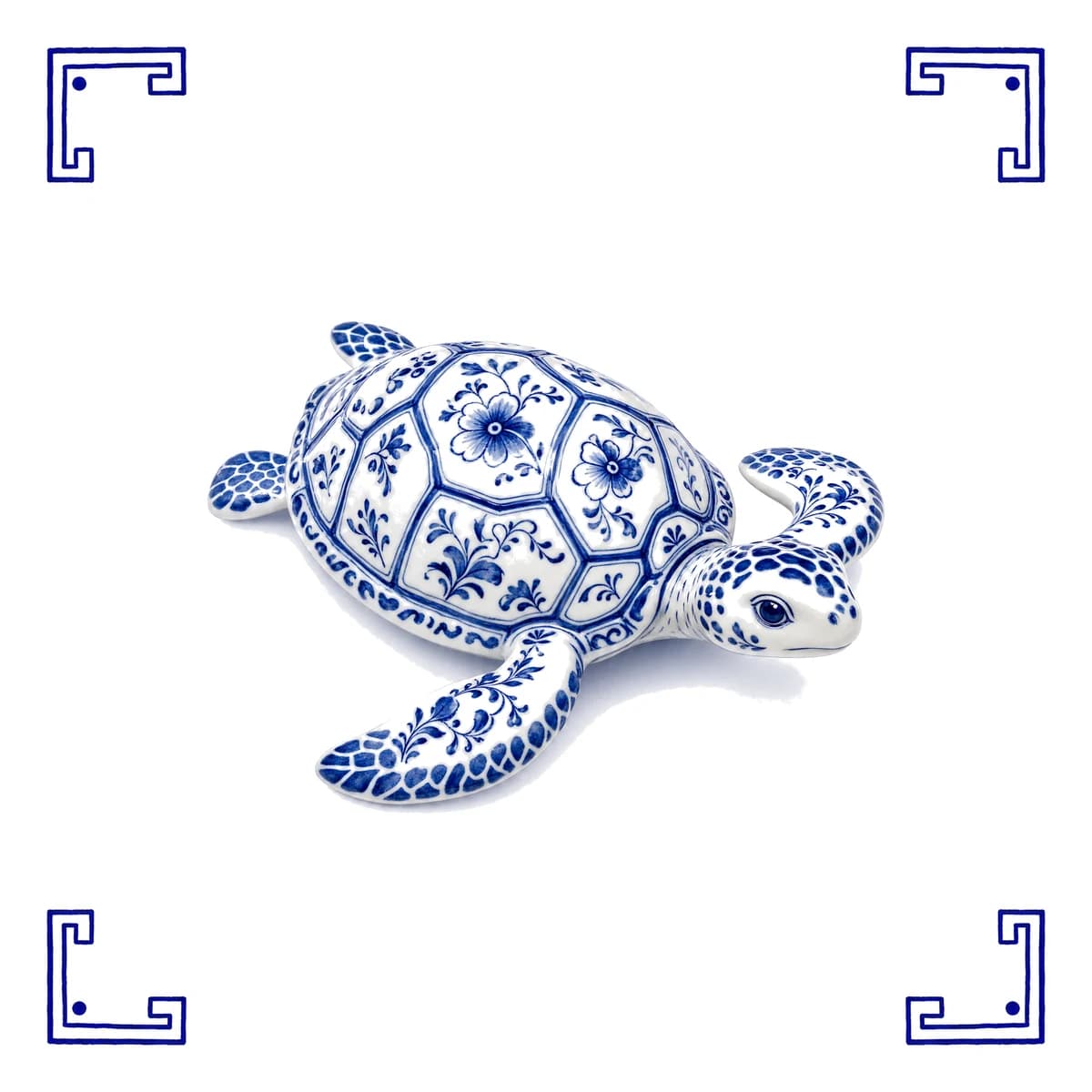 Sea turtle – Delft blue tile